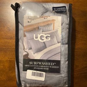 Ugg Surfwashed Standard Pillow Sham in Chambray Blue. NWT